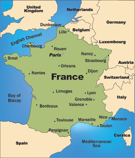 france regions map