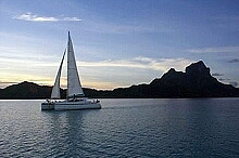 Sunset sail on Bora Bora