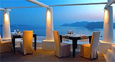 Private dining on Santorini