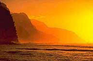 Na Pali coast sunset