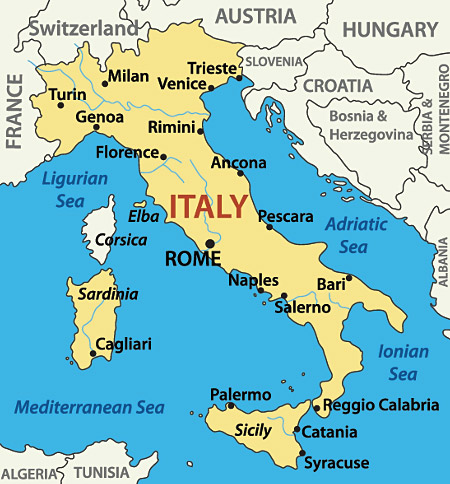 italy region map