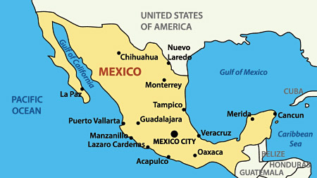 mexico regions map