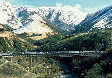 TranzAlpine train over Arthur's Pass