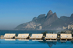 Views over Ipanema from the Fasano Hotel's rooftop pool