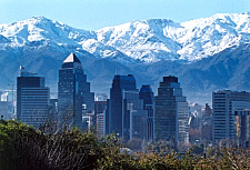 The skyline of Santiago