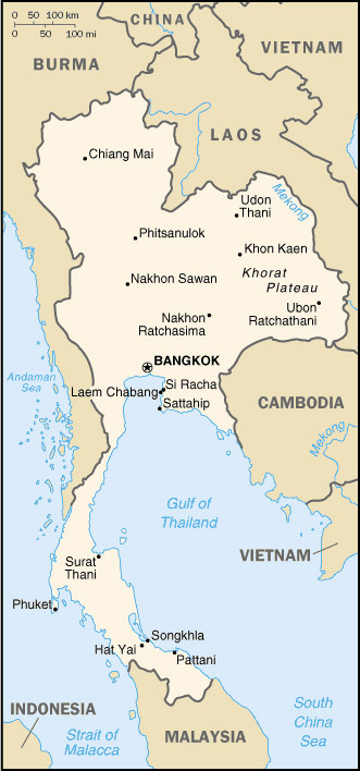 thailand regions map