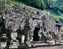 Intricate stone carving abounds