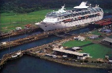 Marvel at ships moving through the canal