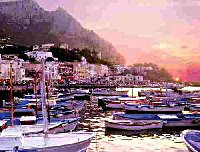 Sunset in Positano