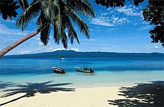 The blue lagoons of Fiji